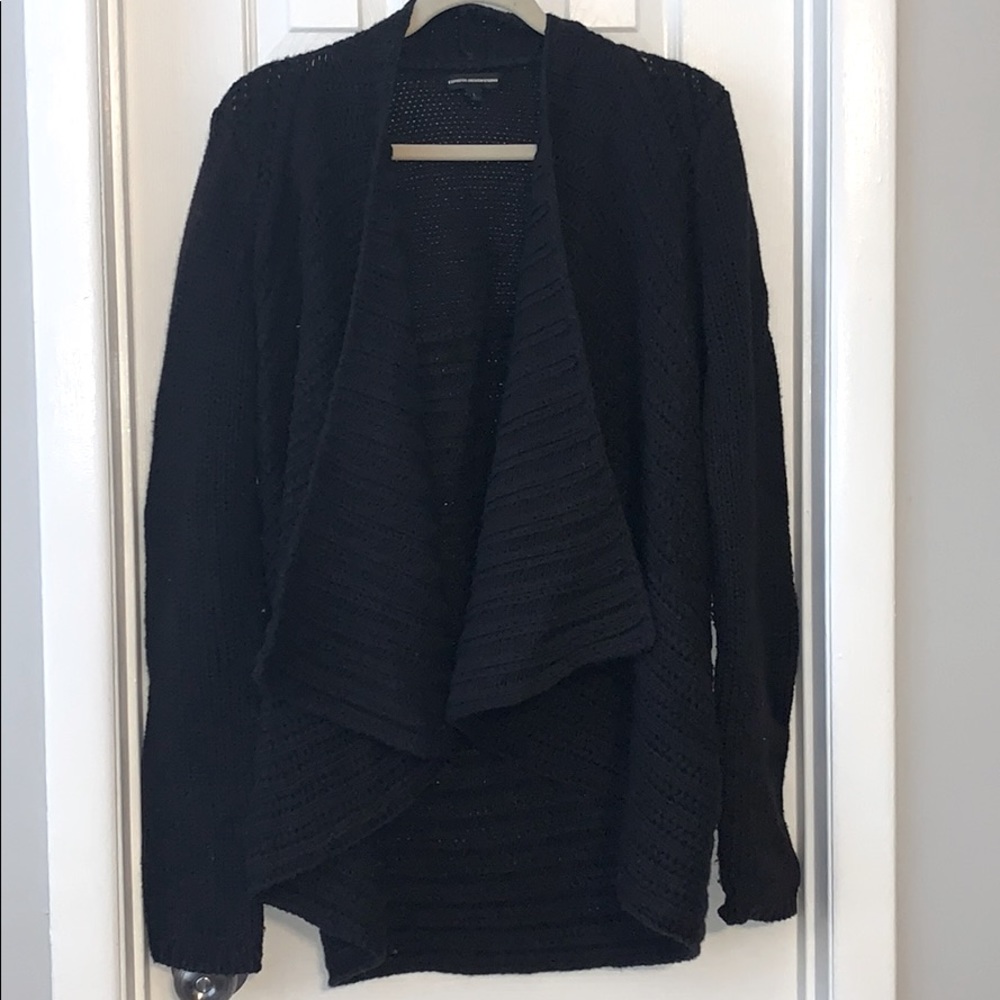 Express black chunky knit sweater open cardigan